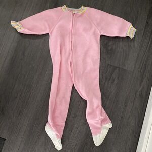Angels Warm As Toast Fleece Footed Size 3t Girl's Pink Pajamas